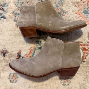 Sam Edelman Taupe Suede Ankle Booties